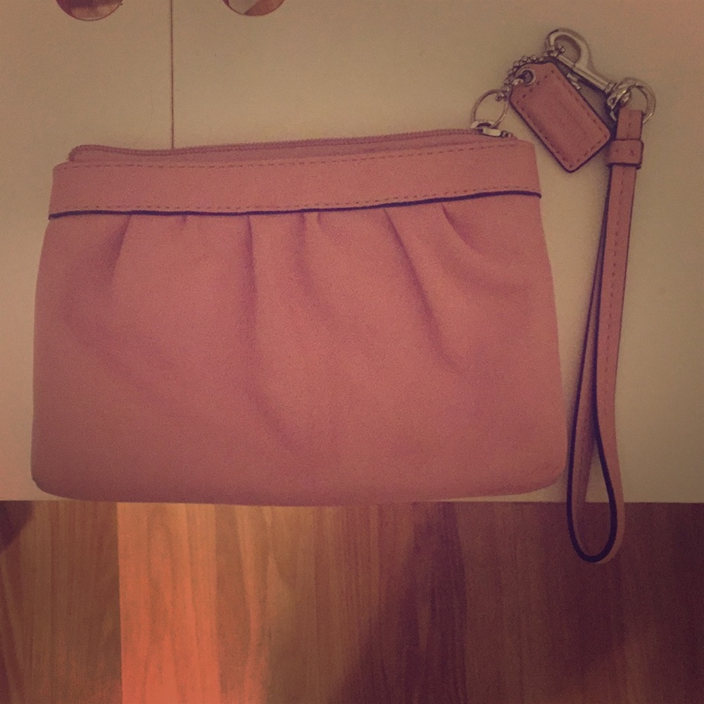 Coach leather wristlet